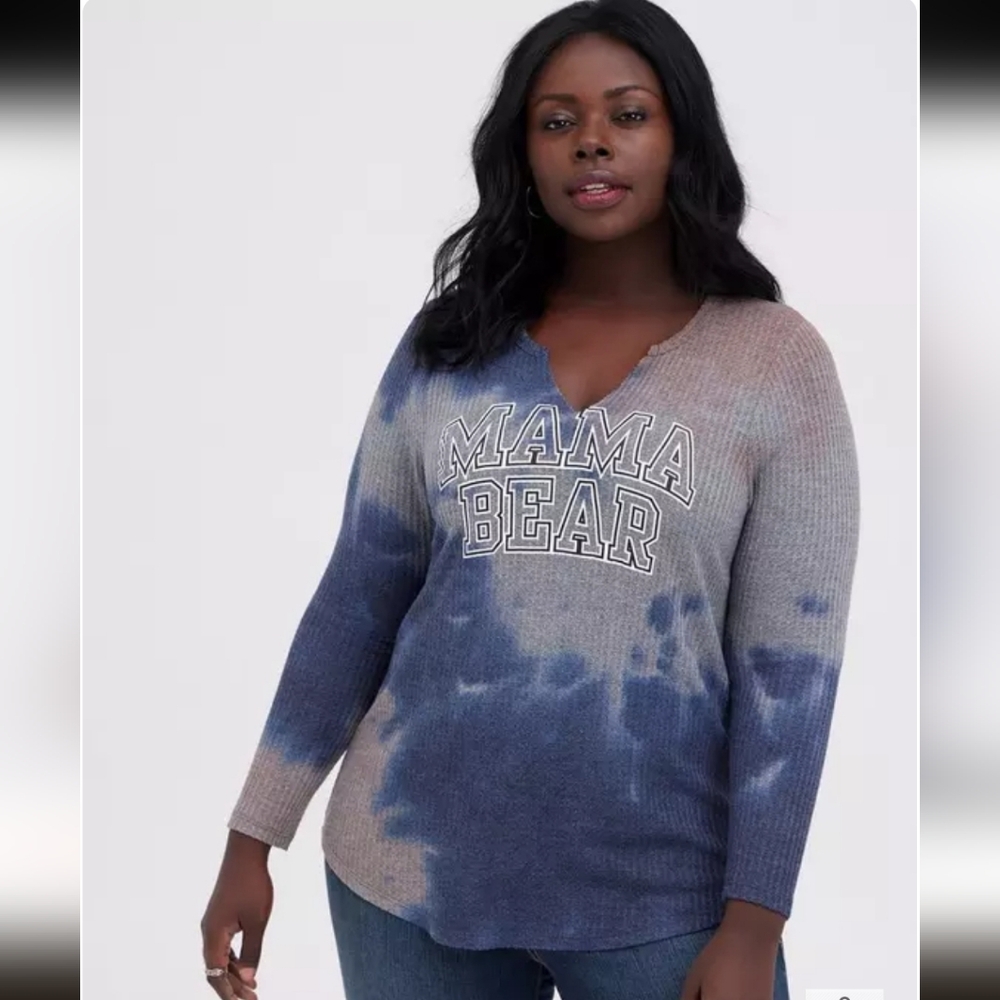 Mama Bear Tie Dye Thermal Tee